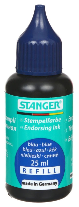 Краска штемпельная Stanger, 25 мл, синяя Краска штемпельная Stanger, 25 мл, синяя