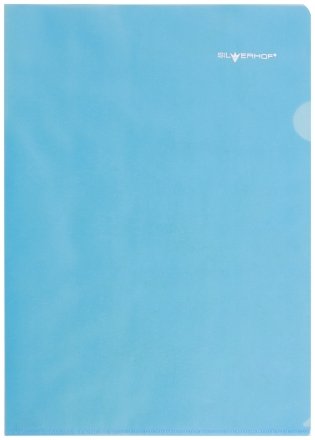 Папка-уголок пластиковая Classic А4, толщина пластика 0,15 мм, прозрачная синяя