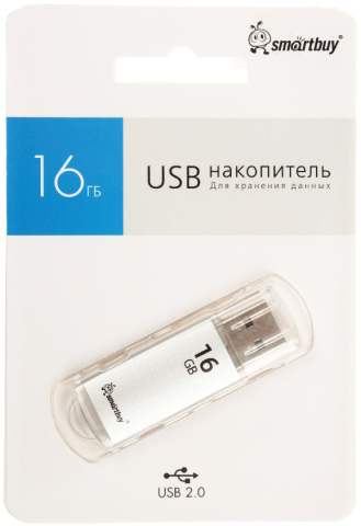 Флеш-накопитель SmartBuy V-Cut (2.0) 16 Gb, корпус серебристый Флеш-накопитель SmartBuy V-Cut (2.0) 16 Gb, корпус серебристый