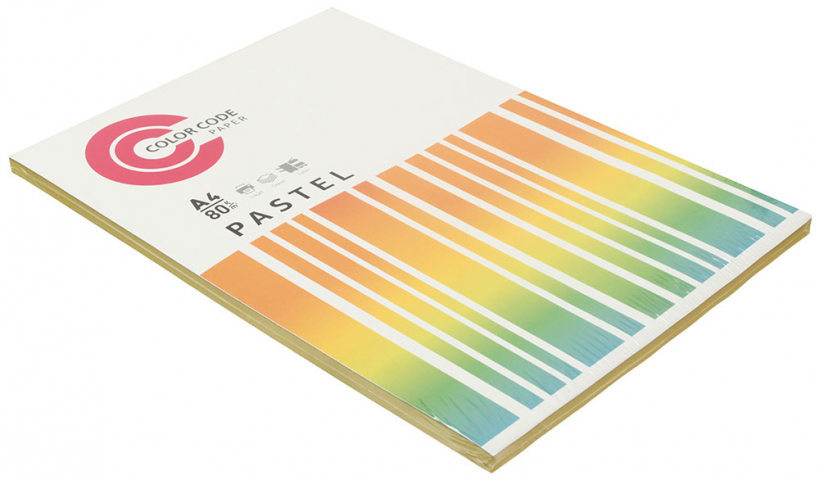 Бумага офисная цветная Color Code Pastel А4 (210×297 мм), 80 г/м², 100 л., желтая