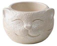 Подсвечник гипсовый Sima-Land, 6*9,5*10 см, «Кот», перламутр