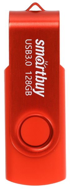 Флеш-накопитель SmartBuy Twist, 128 Gb, корпус красный