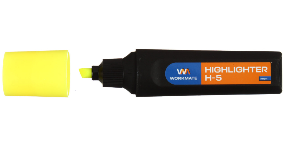 Маркер-текстовыделитель Workmate Neon Color H-5 желтый