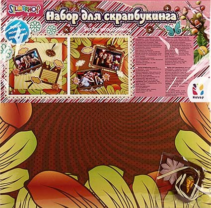 Набор для творчества «Скрапбукинг» Hobby, 2 шт., 305*305 мм + декор