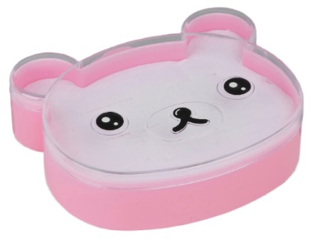 Органайзер-подставка для украшений с крышкой «QF. Мишка», 8 мест, 10,5*10*3 см, розовый Органайзер-подставка для украшений с крышкой «QF. Мишка», 8 мест, 10,5*10*3 см, розовый