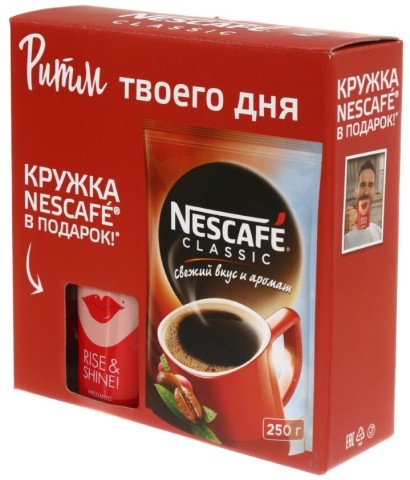 Набор кофе Nescafe Classic в промоупаковке, 250 г + кружка