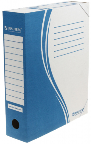 Папка архивная из микрогофрокартона на резинке Brauberg , корешок 75 мм, 250*325*75 мм, синяя Папка архивная из микрогофрокартона на резинке Brauberg , корешок 75 мм, 250*325*75 мм, синяя