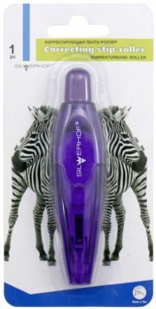 Корректирующий роллер Silwerhof , размер ленты 5 мм*5 м, корпус роллера - ассорти Корректирующий роллер Silwerhof , размер ленты 5 мм*5 м, корпус роллера - ассорти