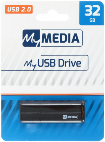 Флеш-накопитель MyMedia, 32 Gb, корпус черный