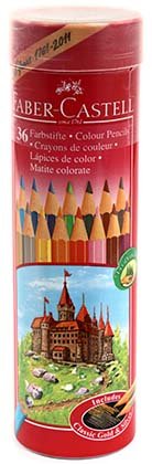 Карандаши цветные Faber-Castell, 36 цветов, длина 175 мм