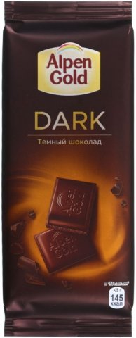 Шоколад Alpen Gold, 85 г, темный шоколад 