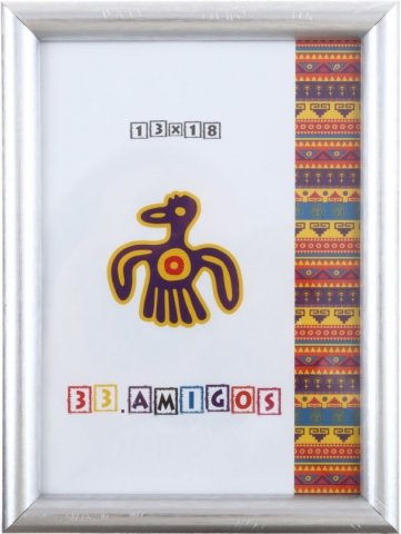 Фоторамка пластиковая «Керс» (выпуклая широкая), 13*18 см, с ногой, серебристая Фоторамка пластиковая «Керс» (выпуклая широкая), 13*18 см, с ногой, серебристая