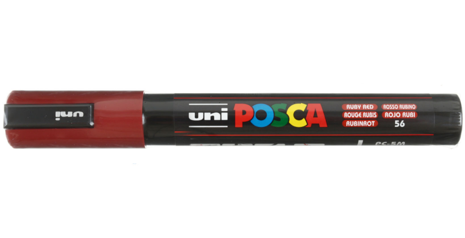 Маркер на водной основе Uni Posca рубиновый