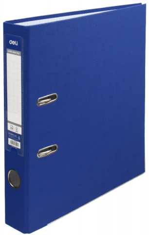 Папка-регистратор Deli «Эко» с односторонним ПВХ-покрытием корешок 50 мм, синий