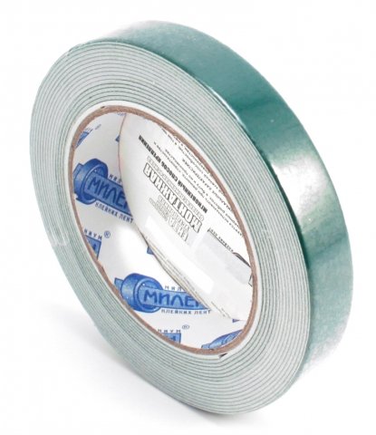Клейкая лента двусторонняя на вспененной основе «Милен», 19 мм*5 м, белая Клейкая лента двусторонняя на вспененной основе «Милен», 19 мм*5 м, белая