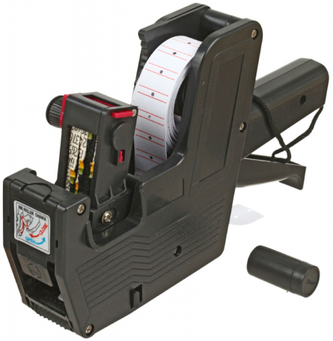 Этикет-пистолет однострочный OfficeSpace 8 символов, черный