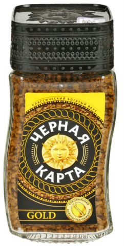 Кофе растворимый «Черная карта Gold», 95 г, в стеклянной банке Кофе растворимый «Черная карта Gold», 95 г, в стеклянной банке