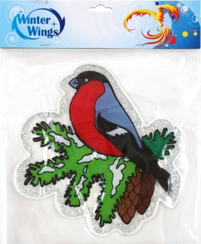 Наклейка декоративная на стекло Winter Wings, 20*20 см, «Снегирь»