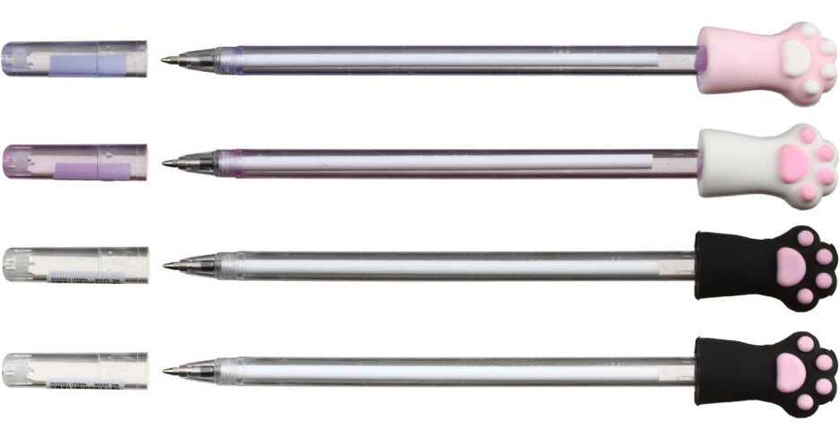 Ручка шариковая Meshu Paws, корпус ассорти, стержень синий Ручка шариковая Meshu Paws, корпус ассорти, стержень синий