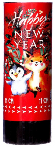 Хлопушка пружинная Sima-Land, 11 см, Happy New Year Хлопушка пружинная Sima-Land, 11 см, Happy New Year