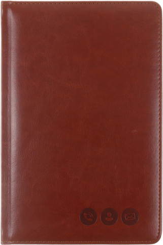 Книга телефонная OfficeSpace Nebraska (А5), 140*210 мм, 80 л., линия, коричневая