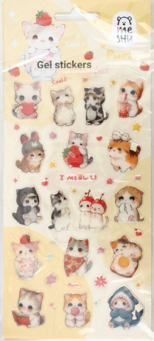 Наклейки гелевые Meshu, 10*23 см, 41 шт., Perrrfect Наклейки гелевые Meshu, 10*23 см, 41 шт., Perrrfect