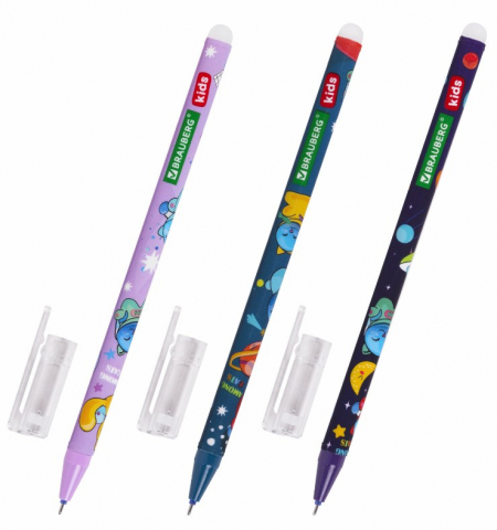 Ручка гелевая Brauberg Kids «Пиши-Стирай», Among Cats, корпус ассорти, стержень синий Ручка гелевая Brauberg Kids «Пиши-Стирай», Among Cats, корпус ассорти, стержень синий