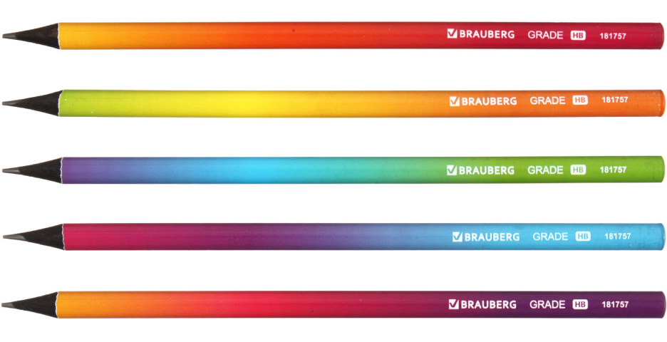 Карандаш чернографитный Brauberg Design твердость грифеля ТМ, корпус ассорти, Grade Карандаш чернографитный Brauberg Design твердость грифеля ТМ, корпус ассорти, Grade