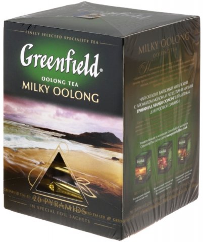 Чай Greenfield, 36 г, 20 пакетиков-пирамидок, Milky Oolong, зеленый чай Чай Greenfield, 36 г, 20 пакетиков-пирамидок, Milky Oolong, зеленый чай
