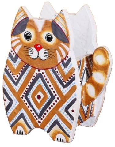 Подставка настольная деревянная для ручек «Котик», 12*8*15 см Подставка настольная деревянная для ручек «Котик», 12*8*15 см