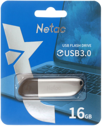 Флеш-накопитель Netac U352 (3.0), 16 Gb, корпус серебристый