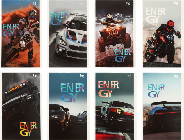 Блокнот на скобе BG А6 100×160 мм, 48 л., клетка, Racing Cars, ассорти