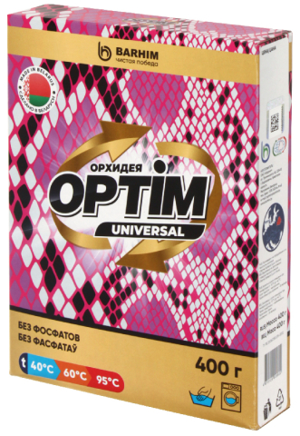 Порошок стиральный Optim Universal 400 г, «Орхидея»