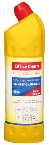 Средство чистящее универсальное гель SuperCleaner Professional OfficeClean, 1000 мл