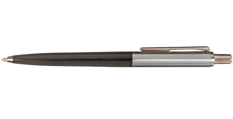 Ручка подарочная шариковая автоматическая Luxor Star корпус серебристо-черный, стержень синий