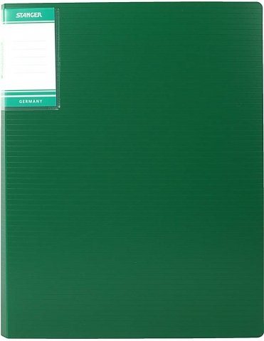 Папка-скоросшиватель пластиковая с пружиной Stanger, толщина пластика 0,7 мм, зеленая