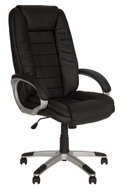 Кресло офисное Dakar для руководителей, обивка - черная искусственная кожа, ECO-30