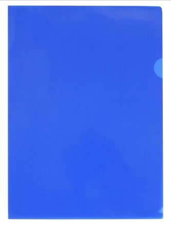 Папка-уголок пластиковая Sponsor А4+, толщина пластика 0,18 мм, прозрачная синяя