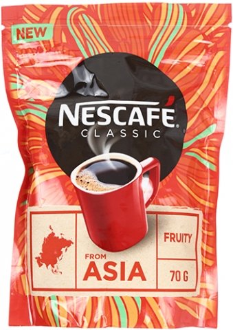 Кофе растворимый Nescafe Classic, 70 г, в пакете 