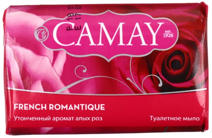 Мыло туалетное Camay 85 г, French Romantique, с ароматом алых роз