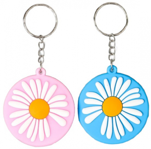 Брелок резиновый Sima-Land диаметр 5 см, «Ромашка в круге», ассорти