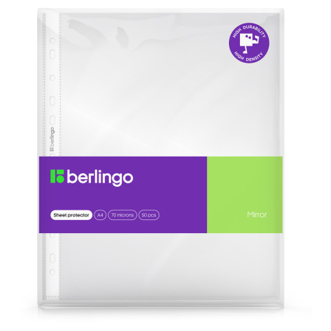 Файл А4 перфорированный Berlingo Mirror 70 мкм, гладкий, глянцевый, 217×304 мм (до 50 л.) Файл А4 перфорированный Berlingo Mirror 70 мкм, гладкий, глянцевый, 217×304 мм (до 50 л.)