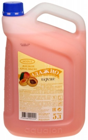 Крем-мыло жидкое «Адажио», 5000 мл, «Персик»
