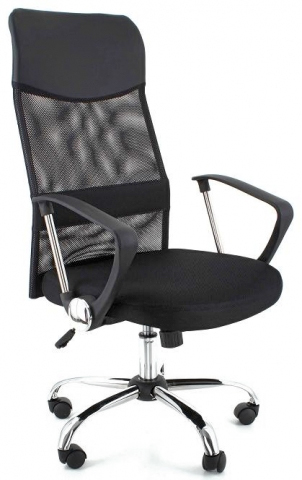 Кресло офисное Calviano Xenos II для руководителя, ткань (сиденье), экокожа (верх спинки), сетка (спинка)