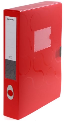 Короб архивный из пластика на липучках Omega, корешок 55 мм, 235*320*55, красный