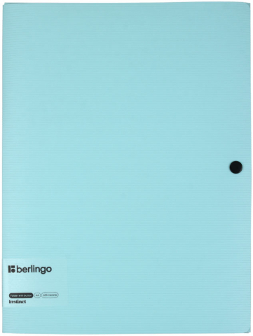 Папка-конверт пластиковая на кнопке Berlingo Instinct А4 толщина пластика 0,6 мм, аквамариновая