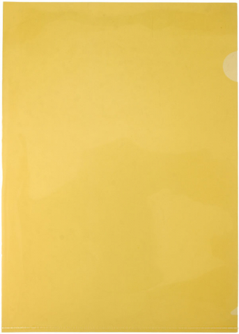 Папка-уголок пластиковая Attache Е-310 А4+, толщина пластика 0,18 мм, прозрачная желтая
