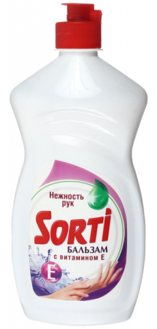 Средство для мытья посуды Sorti, 450 мл, «Витамин Е»