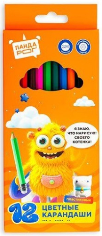 Карандаши цветные «ПандаРог. Эмоциональный интеллект» (пластик, шестигранные), 12 цветов Карандаши цветные «ПандаРог. Эмоциональный интеллект» (пластик, шестигранные), 12 цветов