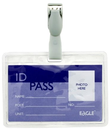 Бейдж с клипом Eagle, 55*90 мм, цвет клипа - ассорти Бейдж с клипом Eagle, 55*90 мм, цвет клипа - ассорти